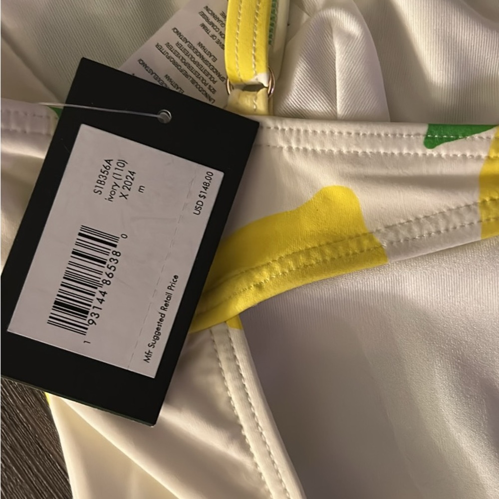 Kate Spade Yellow and Green Lemon One Piece Swimsuit - Picture 3 of 3